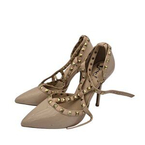 Rue21 Etc Studded Pointed Tan High Heel Pumps Size 6/7